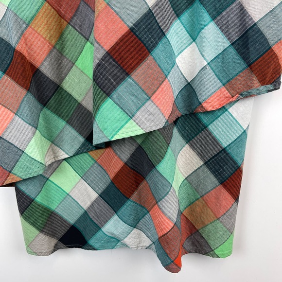 Patagonia (4) Dappled Light Shift Mini Dress Green Orange Lyocell Cotton Womens - Picture 3 of 9